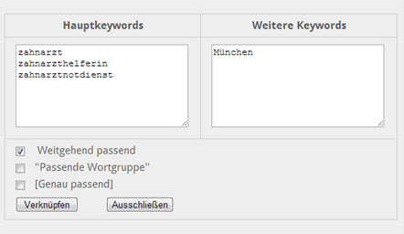 Keyword Vorschläge